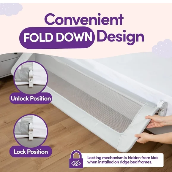 ComfyBumpy Grey Bed Rails - Picture 4 of 15